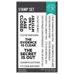 Hero Arts It’s No Mystery Stamp Set From The Case Closed Collection -Woodland Scenics Shop CM801 pkg