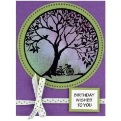 Stampendous Tree Circle Cling Rubber Stamp Set -Woodland Scenics Shop CRW201 DH 800