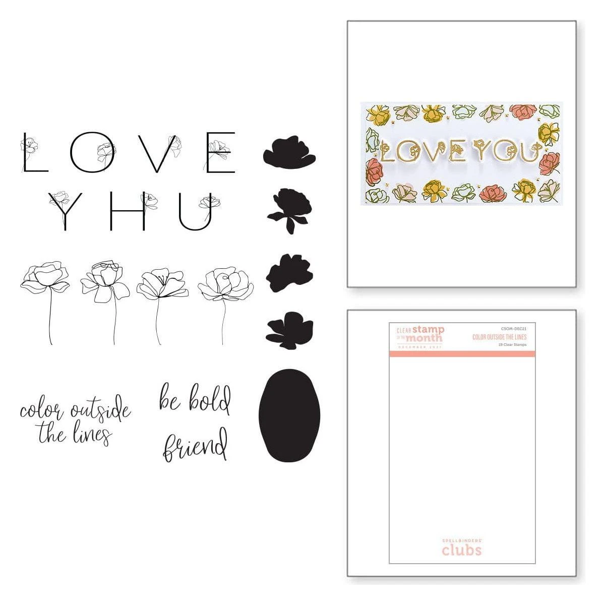 Color Outside The Lines - Clear Stamp Of The Month 1 Color Outside The Lines - Clear Stamp Of The Month