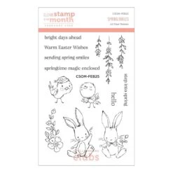 Spring Smiles -Clear Stamp Of The Month -Woodland Scenics Shop CSOM FEB25 Product 1200x1200 Pac