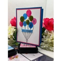 Cheers To You Sentiments Press Plate & Die Set From Cheers To You Collection -Woodland Scenics Shop CherylPenner2024CheerstoyouBetterpressBalloons1