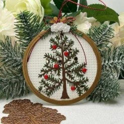 Faux Embroidered Spruce Etched Dies From The Nichol's Needlework Collection By Nichol Spohr -Woodland Scenics Shop CherylPenner2024NicholsNeedleworkTree