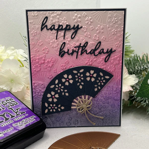 Floral Fans 3D Embossing Folder From The Spring In Kyoto Collection By Alex Syberia Designs 6 Floral Fans 3D Embossing Folder From The Spring In Kyoto Collection By Alex Syberia Designs - Image 6