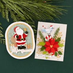 Christmas Bird Poinsettia Etched Dies From The Classic Christmas Collection -Woodland Scenics Shop ClassicChristmas