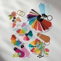 Color Swatch Petal Etched Dies From The ColorWheel Swatch Party Collection -Woodland Scenics Shop ColorWheel Swatch Party