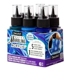 DecoArt - Cool Hues Water Marbling Acrylic Paint Set