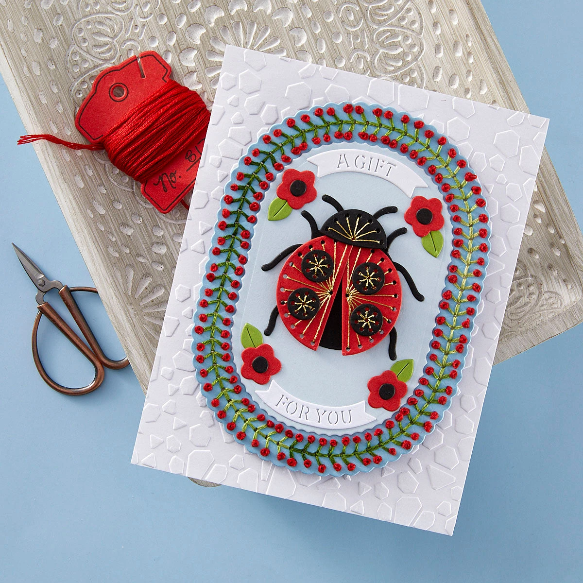 Stitched Ladybug - Stitching Die Of The Month 6 Stitched Ladybug - Stitching Die Of The Month - Image 6