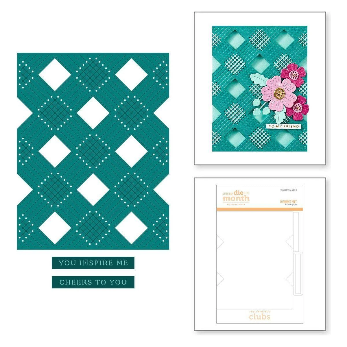 Diamond Knit -Stitching Die Of The Month 1 Diamond Knit -Stitching Die Of The Month