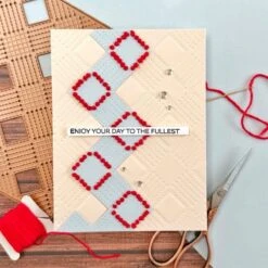 Diamond Knit -Stitching Die Of The Month 22 Diamond Knit -Stitching Die Of The Month -Woodland Scenics Shop DOMST MAR25 Product 1200x1200 Project 11 5da1e98a ab7c 4718 be4a 8e767791cfb8