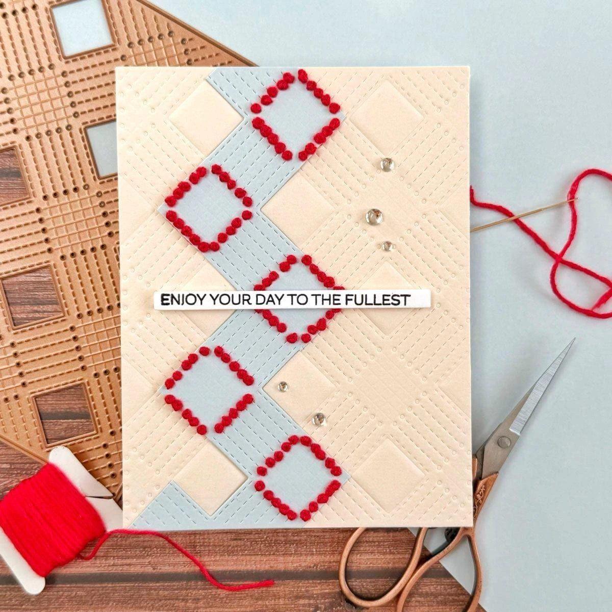 Diamond Knit -Stitching Die Of The Month 11 Diamond Knit -Stitching Die Of The Month - Image 11