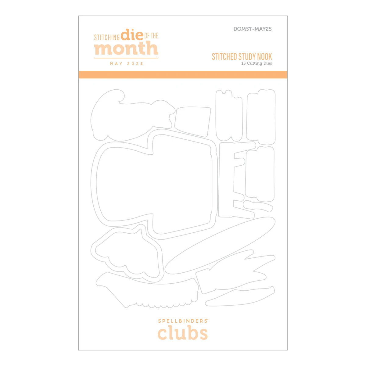 Stitched Study Nook -Stitching Die Of The Month 15 Stitched Study Nook -Stitching Die Of The Month - Image 15