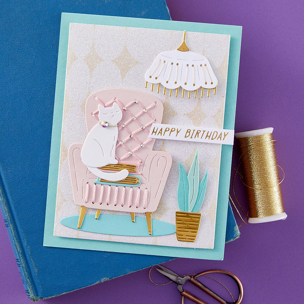 Stitched Study Nook -Stitching Die Of The Month 3 Stitched Study Nook -Stitching Die Of The Month - Image 3