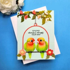 Spread Your Wings Sentiments Clear Stamp Set From The Cheerful Chirps Collection -Woodland Scenics Shop Deborah Hellman June25 CheerfulChirps2