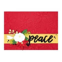 Scenic Poinsettias 3D Embossing Folder -Woodland Scenics Shop E3D 038 Christmas 3D Embossing Folders Scenic Poinsettias Project 2