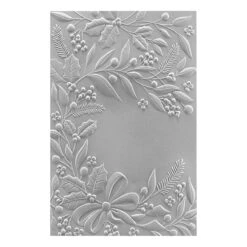 Holiday Floral Swag 3D Embossing Folder From The Christmas Collection -Woodland Scenics Shop E3D 041 Holiday Floral Swag Color