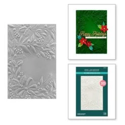 Holiday Floral Swag 3D Embossing Folder From The Christmas Collection