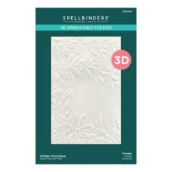 Holiday Floral Swag 3D Embossing Folder From The Christmas Collection -Woodland Scenics Shop E3D 041 Holiday Floral Swag Pac