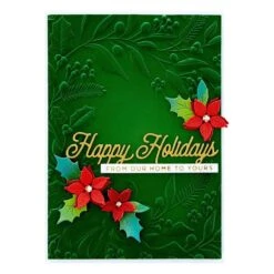 Holiday Floral Swag 3D Embossing Folder From The Christmas Collection -Woodland Scenics Shop E3D 041 Holiday Floral Swag Project