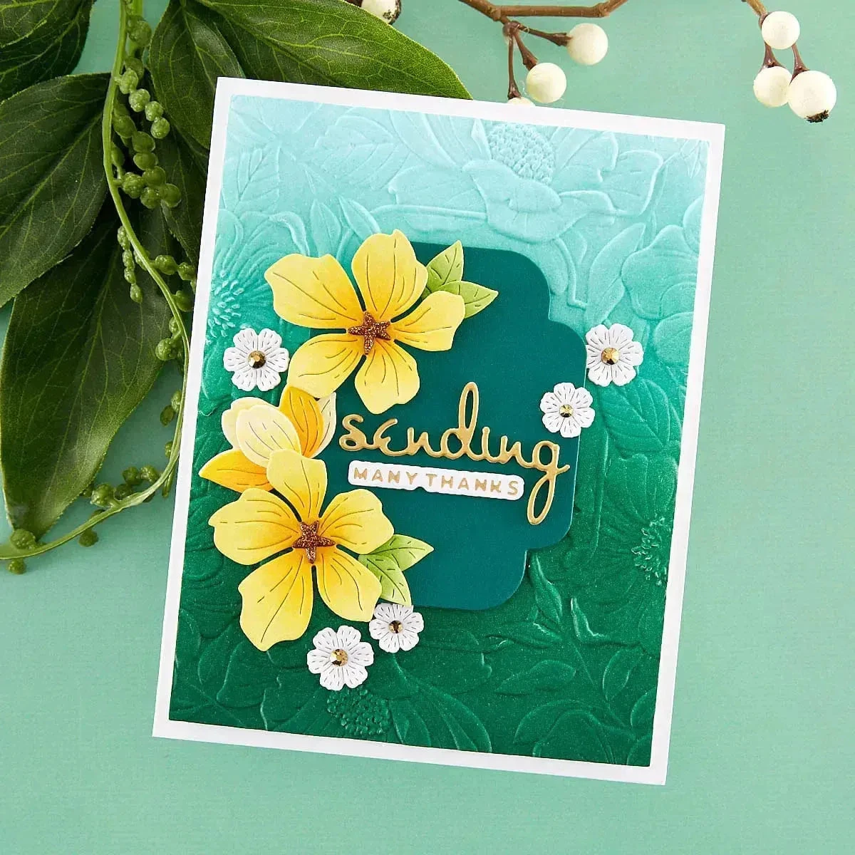 Four Petal Floral 3D Embossing Folder From The Four Petal Collection 2 Four Petal Floral 3D Embossing Folder From The Four Petal Collection - Image 2