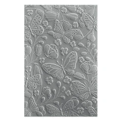 Beautiful Butterflies 3D Embossing Folder From The Stylish Ovals Collection -Woodland Scenics Shop E3D 055 StylishOvals Beautiful Butterflies Color