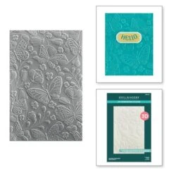 Beautiful Butterflies 3D Embossing Folder From The Stylish Ovals Collection