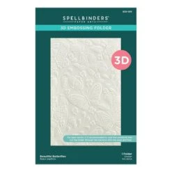 Beautiful Butterflies 3D Embossing Folder From The Stylish Ovals Collection -Woodland Scenics Shop E3D 055 StylishOvals Beautiful Butterflies Pac