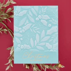 Holly & Foliage 3D Embossing Folder From The De-Light-Ful Christmas Collection By Yana Smakula -Woodland Scenics Shop E3D 060