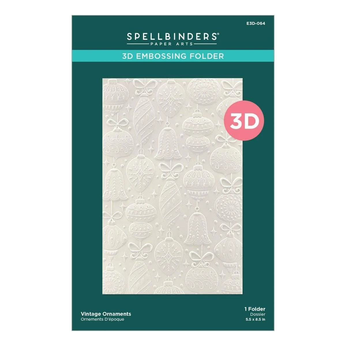 Vintage Ornaments 3D Embossing Folder From The Classic Christmas Collection 12 Vintage Ornaments 3D Embossing Folder From The Classic Christmas Collection - Image 12