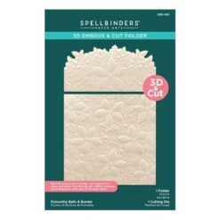 Spellbinders Exclusive: Poinsettia Bells & Border 3D Emboss & Cut Folder 15 Spellbinders Exclusive: Poinsettia Bells & Border 3D Emboss & Cut Folder -Woodland Scenics Shop E3D 065 Poinsettia Bells Border Pac