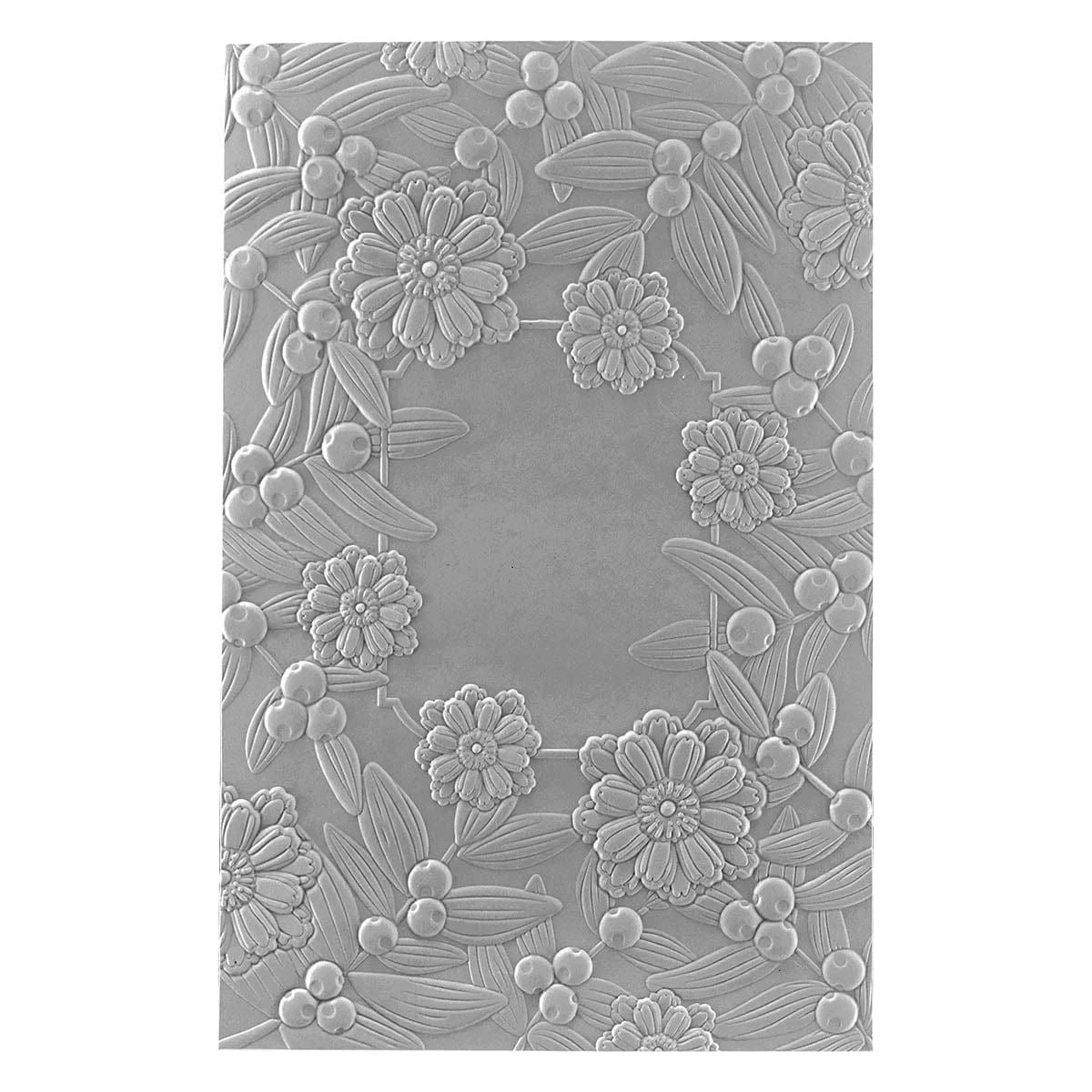 Notched Corner Florals 3D Embossing Folder From The Sealed For Christmas Collection - Image 6
