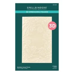Notched Corner Florals 3D Embossing Folder From The Sealed For Christmas Collection -Woodland Scenics Shop E3D 067 Sealed For Christmas Notched Corner Florals Pac