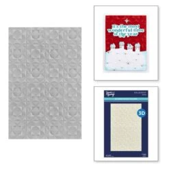 Geo Quilt 3D Embossing Folder From The Simon's Snow Globes Collection By Simon Hurley