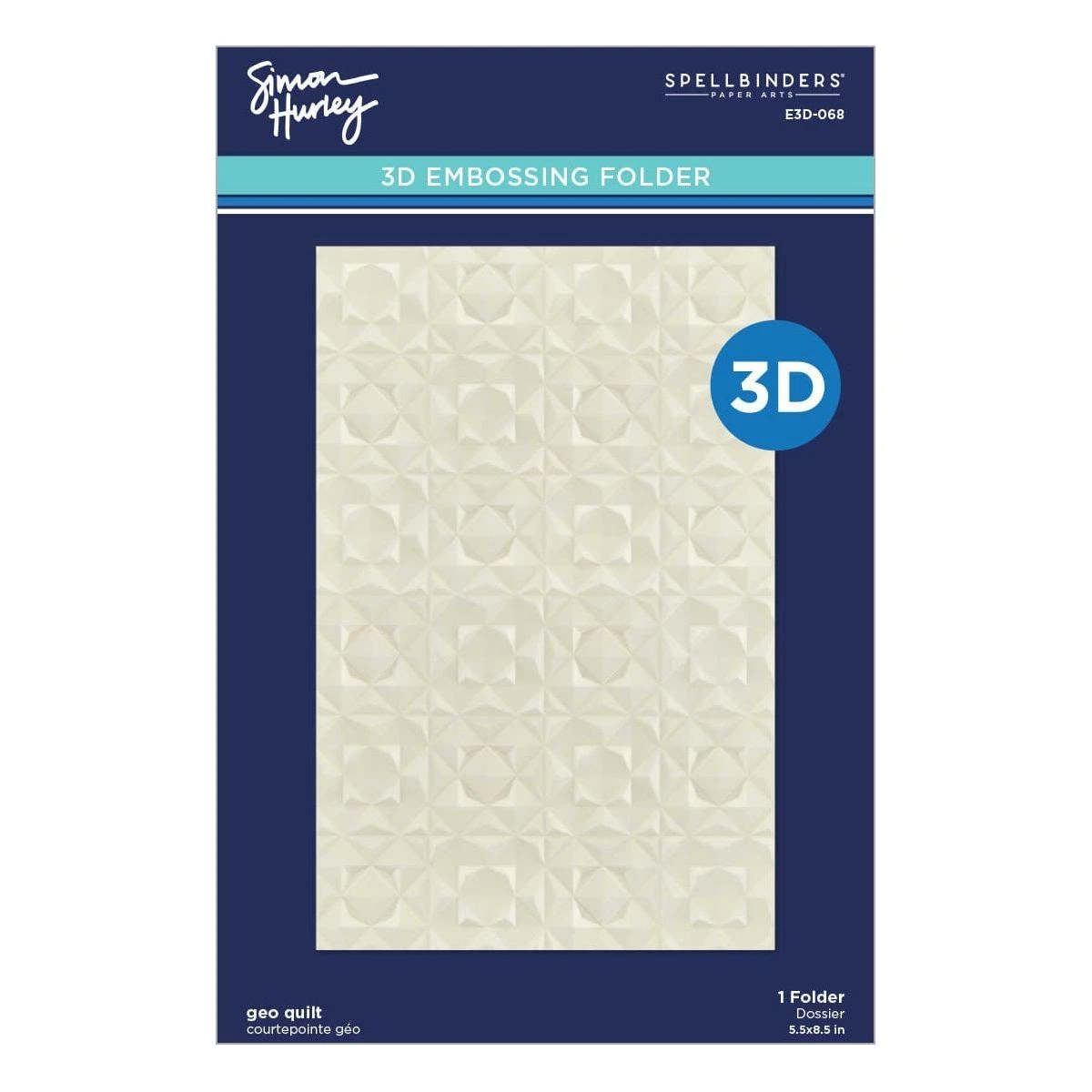 Geo Quilt 3D Embossing Folder From The Simon's Snow Globes Collection By Simon Hurley 5 Geo Quilt 3D Embossing Folder From The Simon's Snow Globes Collection By Simon Hurley - Image 5