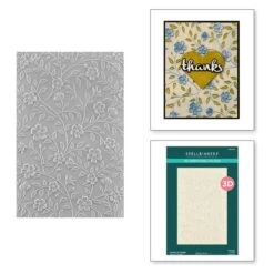 Flowers & Foliage 3D Embossing Folder From The From The Garden Collection By Wendy Vecchi