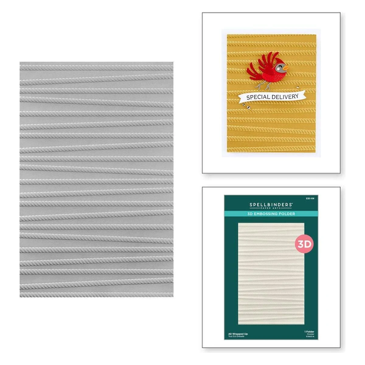 All Wrapped Up 3D Embossing Folder From The Dancin' Christmas Friends Collection 1 All Wrapped Up 3D Embossing Folder From The Dancin' Christmas Friends Collection