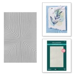 Lined Corners 3D Embossing Folder From The Modern Botanicals Collection By Dina Wakley