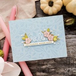 Scattered Fall - Embossing Folder Of The Month -Woodland Scenics Shop EOM SEPT22 Product 1200x1200 Project 3 3e929fd2 a1fb 4ed4 b41c af2f6d1570c9