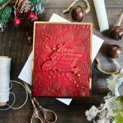 Adorning The Tree - 3D Embossing Folder Of The Month 15 Adorning The Tree - 3D Embossing Folder Of The Month -Woodland Scenics Shop Erin Thompson 2023 July 3EOM