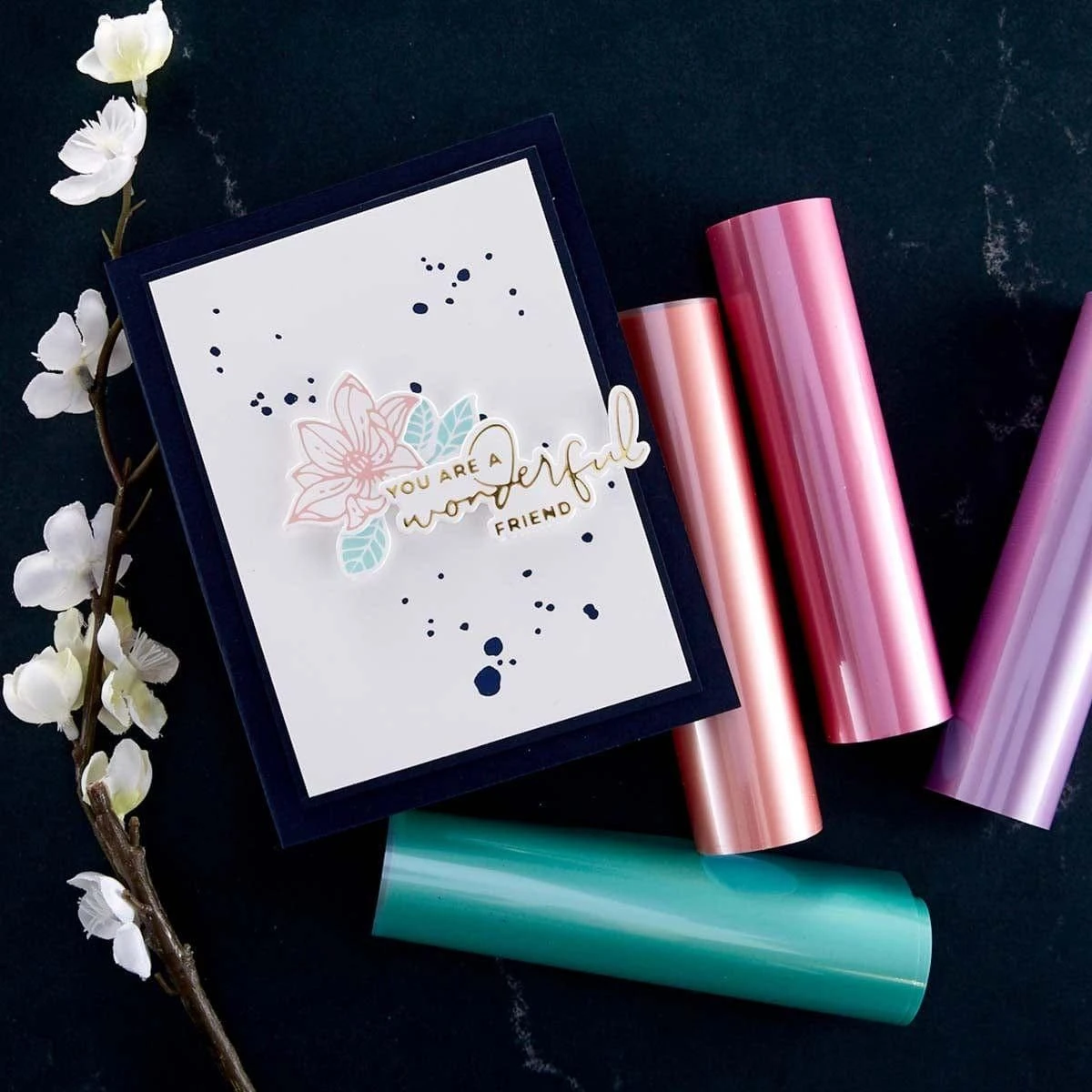 Glimmer Hot Foil Rolls Variety 4-Pack Satin Pastels 4 Glimmer Hot Foil Rolls Variety 4-Pack Satin Pastels - Image 4