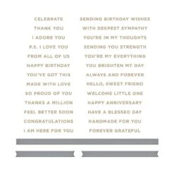 Mini Everyday Sentiments Glimmer Hot Foil Plate & Die Set From Simply Perfect Collection -Woodland Scenics Shop GLP 260 Simply Perfect Spellbinders Mini Everyday Sentiments Color 24327.1648580177.1280.1280