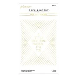 Crossed Lines Cardfront Glimmer Hot Foil Plates From The Glimmer Greetings Collection -Woodland Scenics Shop GLP 344 Glimmer Greetings Crossed Lines Cardfront Pac