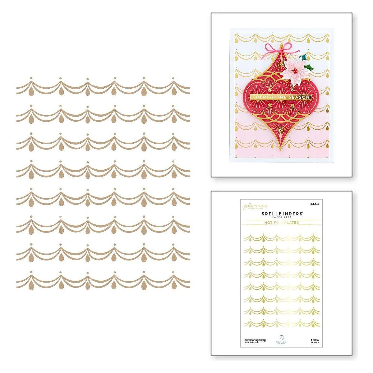 Glimmering Swag Glimmer Hot Foil Plate From Sealed For The Holidays Collection 1 Glimmering Swag Glimmer Hot Foil Plate From Sealed For The Holidays Collection