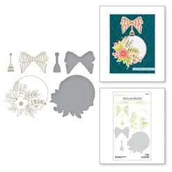 Blooming Ornament Glimmer Hot Foil Plate & Die Set From The Glimmer Greetings Collection