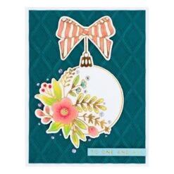 Blooming Ornament Glimmer Hot Foil Plate & Die Set From The Glimmer Greetings Collection 10 Blooming Ornament Glimmer Hot Foil Plate & Die Set From The Glimmer Greetings Collection -Woodland Scenics Shop GLP 349 Glimmer Greetings Blooming Ornament Project