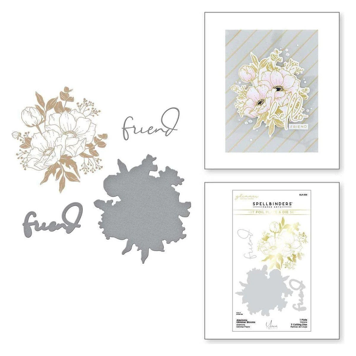 Anemone Glimmer Blooms Glimmer Hot Foil Plate & Die Set From The Anemone Blooms Collection By Yana Smakula 1 Anemone Glimmer Blooms Glimmer Hot Foil Plate & Die Set From The Anemone Blooms Collection By Yana Smakula