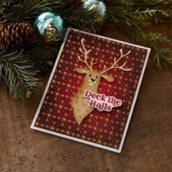 Floral Stag Etched Dies From Joyful Christmas Collection By Simon Hurley -Woodland Scenics Shop GLP 360 HUR82323 S4 1252