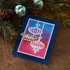Retro Ornaments Glimmer Hot Foil Plate & Die Set From Joyful Christmas Collection By Simon Hurley -Woodland Scenics Shop GLP 361 GLP 362