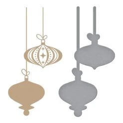 Retro Ornaments Glimmer Hot Foil Plate & Die Set From Joyful Christmas Collection By Simon Hurley -Woodland Scenics Shop GLP 362 Joyful Christmas Simon Hurley retro ornaments Color