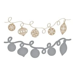 Ornament String Glimmer Hot Foil Plate & Die Set From Joyful Christmas Collection By Simon Hurley -Woodland Scenics Shop GLP 363 Joyful Christmas Simon Hurley ornaments string Color