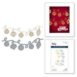 Ornament String Glimmer Hot Foil Plate & Die Set From Joyful Christmas Collection By Simon Hurley